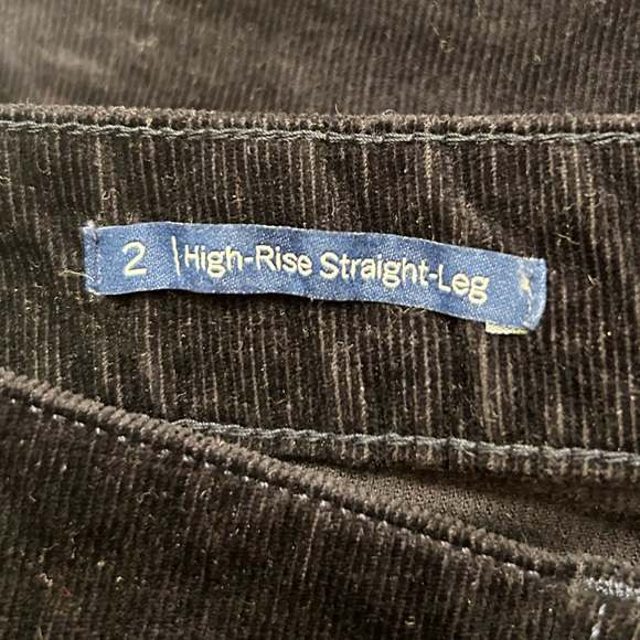 Talbots Navy High Rise Straight Leg Corduroy Pants - Picture 4 of 10
